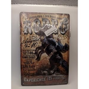 Rodeo-Steel Decor Sign 12x8
